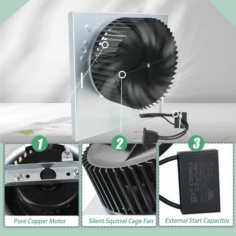 Motor Replacement For 110 CFM Bathroom Exhaust Fans In Eight By Eight And One Quarter Inch Housing, Compatible With DX90 Series