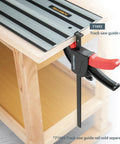 Badass 110 Inch Track Saw Guide Rail Extension Kit With Two 55 Inch Aluminum Extrusion Rails Dual Quick Release Mounting Clamps.