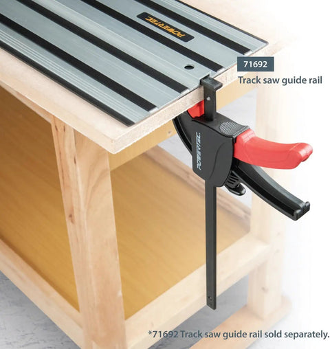 Badass 110 Inch Track Saw Guide Rail Extension Kit With Two 55 Inch Aluminum Extrusion Rails Dual Quick Release Mounting Clamps.