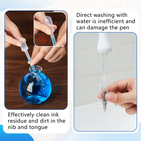 Fountain Pen Cleaning Kit For Standard 2.6mm Japanese Caliber Pens Quick Nibs Cleaner And Ink Capsule Tool Efficient Pen Care Set