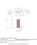 M10 X 50 Millimeter Hex Head Bolts Pack Of Five Grade 5 Titanium Fasteners corrosion resistant detailed technical drawing.