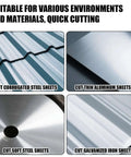 Heavy Duty Drill Nibbler Sheet Metal Cutter Kit cutting corrugated steel, aluminum, soft steel, and galvanized iron sheets
