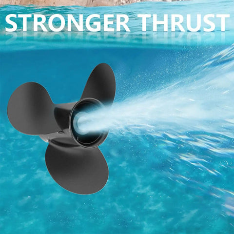 OEM Upgrade 9.25 Inch Boat Propeller With 9 10 11 Pitch 14 Spline 3 Blades Right Rotation Aluminum For Tohatsu Outboards 9.9 12 15 18 20 HP And MFS NSM Motors Fits Two And A Half Inch Gearcase