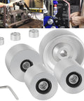 Belt Grinder 2x72 Wheel Set For Knife Grinder With 4 Inch Drive Wheel 5/8 Inch Bore 3 Inch Tracking Wheel And 2 Inch Idler