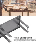 Hella Sturdy Electric Planer Stand With Heavy Gauge Aluminum Bracket Table For Woodworking Shops showing bracket for secure mounting.