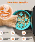Dead Simple Smart Cat Feeder With Solid Wifi And Smartphone App Control Automated Timed Pet Food Dispenser showing slow bowl benefits with cat.