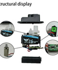 Structural display of Two Pack 2G Plastic Gear Mini Servo for RC Hobbyists, showing internal components and connections.