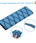 Hella Solid Non Slip Heat Shrink Sleeve For Cutting Knife Handles 4 Pack with blue textured cover for grip stability.