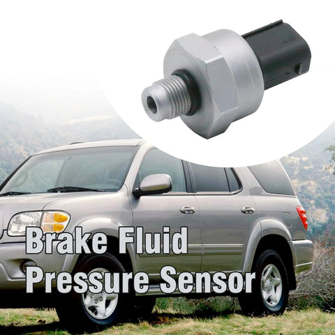 Brake fluid pressure sensor for Toyota Sequoia 2001–2008; metal threaded body, black connector