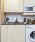 Premium Brushed Gold Cabinet Handles Zinc Alloy Drawer Pulls Modern Arched Kitchen Hardware Single Hole Five Pack on kitchen cabinets.