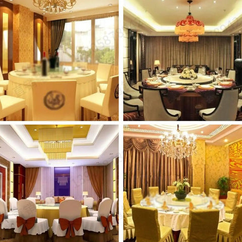 Elegant dining rooms showcasing various table settings and decor for Rides Smooth Across Any Dining Surface This Rechargeable Electric Lazy Susan Turntable Packs A Quiet Copper Motor For Zero Hassle Plug And Play Setup Non Slip Grip Adjustable Speed 80 Cm Size