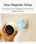 Wireless Outdoor Security Camera 2K With AI Motion Detection, Battery Powered, easy magnetic mount installation.