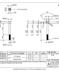 Technical drawing of Pro Grade 2 Titanium Socket Head Cap Screws Three Eighths Sixteen By Four Inch UNC threaded fasteners.