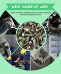 Workhorse 404 Piece Metric Flange Bolt Kit With Matching Nuts And Washers For M6 M8 M10 Sizes In Auto Shops and Weekend Builds showing various uses.