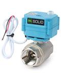 Motorized Ball Valve 3/4 Inch IP67 Stainless Steel Full Port Heavy Duty 9 To 24V With Waterproof Cover 2 Wire Auto Return