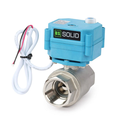 Motorized Ball Valve 3/4 Inch IP67 Stainless Steel Full Port Heavy Duty 9 To 24V With Waterproof Cover 2 Wire Auto Return