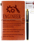 Mechanical Engineer Gifts Leather Journal Notebook With Premium Leather Cover For Engineers with pen and gift card