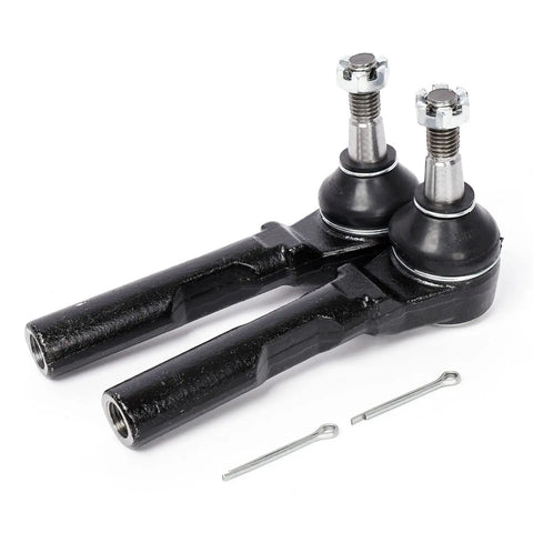 Two Piece Front Outer Tie Rod End Set Fits 2004 2012 Malibu Plus 2005 2010 Pontiac G6 And 2007 2008 Saturn Aura Heavy Duty High Strength Steel With Solid Mount Bracket Durable Smooth Steering Easy Install Drop In Ready black pair with cotter pins