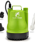 Workhorse Portable Submersible Utility Pump One Quarter HP 1900 GPH With Sixteen Point Four Foot Cord Manual Control displayed with accessories
