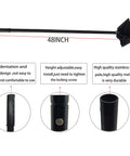 48 Inch Steel Tamper With Long Handle 8 By 8 Inch Garden Yard Tamper showing handle, grip, lock mechanism, and steel pole detail