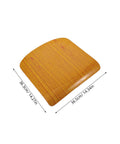 Built Different Orange Wood Stool Seat Repair Board Heavy Duty Chair Replacement Panel showing dimensions and grain detail.