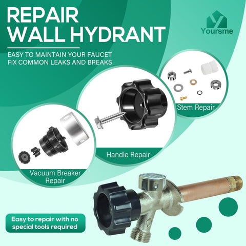 Wall Hydrant Repair Kit Complete Service Rebuild For 300 400 500 Series Mansfield Style with components shown