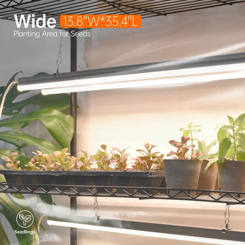 Indoor Greenhouse Cabinet With Grow Light System, Six 90W Lamps With Timer, Space Saving Mini Greenhouse For Indoor Plants, Seed Starter And Seedling Hub, Tall And Sturdy Indoor Grow Case 70.8 Inches High