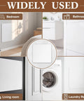 Heavy Duty 4 Pack 17X17 Inch Plastic Drywall Access Panel And Wall Hole Cover No Sweat Setup Real Quick Fix For Ceilings Bathrooms Basements in various rooms.