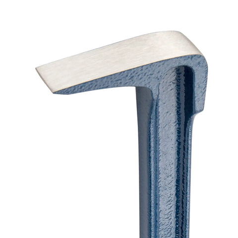 Close-up of chisel end on 18 Inch Geologist Pry Bar For Rockhounding And Prospecting, USA Made Forged Tool