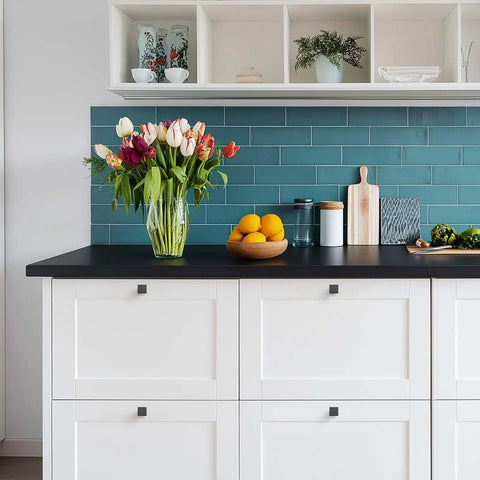Slick Matte Black Cabinet Handles Made From Heavy Duty Zinc Alloy Featuring A Tight Arch Design Great For A Quick Kitchen Upgrade on drawers.