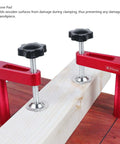 Two Pack 20mm Aluminum Bench Dog Clamps With Fast Hold Down Table Clamp For Woodworking Fits Standard 20mm Dog Holes 600 Pound Clamping Force Silicone Pads Protect Wood Lightweight Portable Clamp Set For Milling And Sanding on wood surface