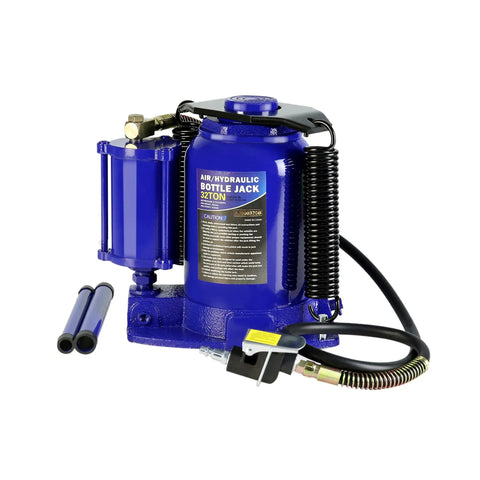 32 Ton Hydraulic Bottle Jack Manual Lift Tool For Auto, Truck, And RV Repair Beefy Heavy Duty Bottle Jack For Cars, SUVs, Trailers, Buses, And Industrial Equipment Blue, blue steel air hydraulic jack with hose
