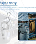 Must Have Pre Trip Inspection Tool for truck drivers and mechanics on keyring, compact stainless steel gauge