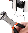 Close-up of 7-inch end-cutting plier from 3-Piece Nail Puller Pliers Set With 7Inch End-Cutting Plier And 6Inch U/V Tip