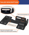 Heavy Duty Built Tough 2 Pack Flip Latch Lock With Padlock Hole 90 Degree Safety Door Bolt Gate Latch details and dimensions