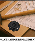 Heavy Duty Black Aluminum Gas Cylinder Handwheel Replacement Handle Fits Most Standard Valve Hubs For Labs And Industrial Uses Universal Compatibility black valve handle on instructions