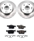 Rear Brake Kit For Honda Civic 2016 Through 2021 With Disc Rotors And Ceramic Brake Pads Replacement Includes 2 Rear Z17 Ceramic Pads And All Hardware KOE7725