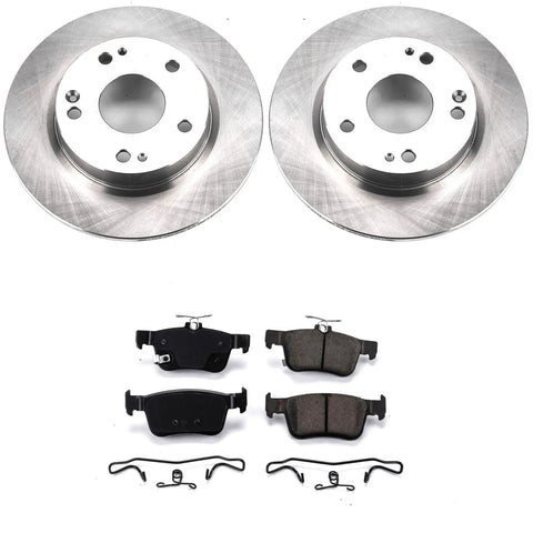 Rear Brake Kit For Honda Civic 2016 Through 2021 With Disc Rotors And Ceramic Brake Pads Replacement Includes 2 Rear Z17 Ceramic Pads And All Hardware KOE7725