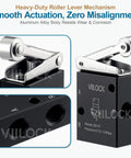 Pneumatic Mechanical Valve Roller Lever Type Two Position Three Way Normally Closed Air Valve JM07 with aluminum body close-up