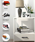 Smart Nightstand DIY Kit With Black Handle And Fingerprint Drawer Lock Hidden Gun Safe Furniture shown with placement ideas.