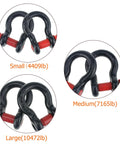 Heavy Duty Half Inch D Ring Bow Shackle With Screw Pin For Rigging And Towing Two Ton Working Load Limit Hot Dip Galvanized Forged Steel two pack styles small, medium, large with load limits.