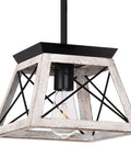 Farmhouse Pendant Light Fixture Rustic Beige Hanging Vintage Pendant Chandelier for Kitchen Island Dining Room Living Room Hallway and Entryway E26 Base with Cozy Rustic Vibe