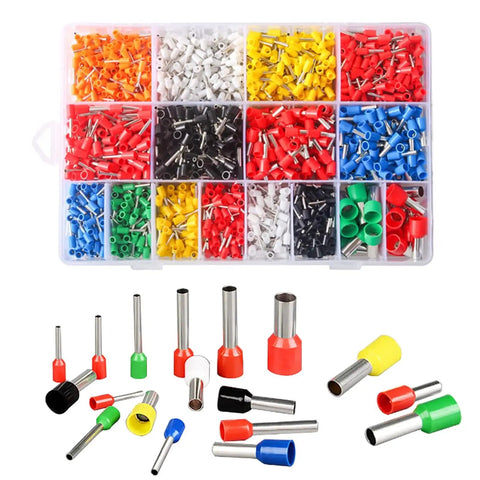 2120 Piece Assorted Wire Ferrules And Terminal Kit For AWG 22 To 10 Insulated Copper Crimp Connectors in multicolor box