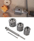 Concrete Hole Saw Kit With Tungsten Steel YG8C Alloy Triple Tooth Design, Ventilation Holes For Quick Drilling Through Hollow Bricks, Cement Walls And Concrete, Universal Hammer Drill Compatible, set with 3 core bits and adapter