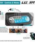 XDT20 controls and modes diagram for No-Bull 18 Volt Cordless Impact Driver Built Around A Brushless Motor And Four Speed Quick Shift Mode.