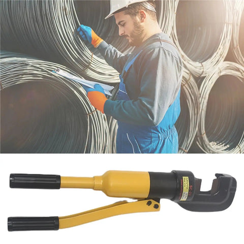 Heavy Duty Hydraulic Rebar Cutter And Crimping Tool With Portable Steel Case Effortlessly Slice Through 4 To 16 Mm Reinforcement Bars
