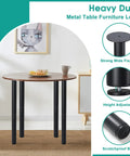 28 Inch Adjustable Metal Desk Legs Set Of 4 supporting a wooden tabletop, black rustproof finish, displayed in a modern setting.