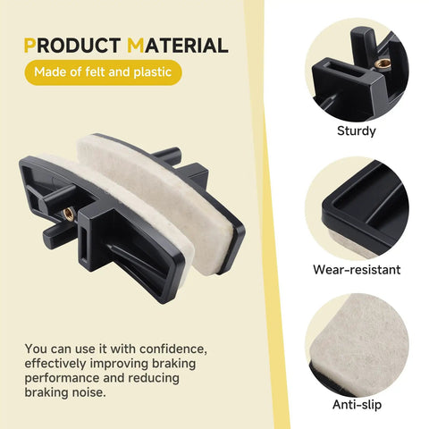 One Pair Replacement Brake Pads Kit For Indoor Bikes Compatible With IC Elite IC Pro DX900 Evolution Series made of felt and plastic