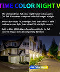 Comparison image showcasing full time color night vision of No Brainer 16 Channel 12MP NVR Security System With 4K Full Time Color Night Vision Cameras.