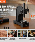 Beefy 0.5 Ton Manual Arbor Press For Desktop Stamping Bending And Forming Cast Iron Construction With 4.6 Inch Stroke